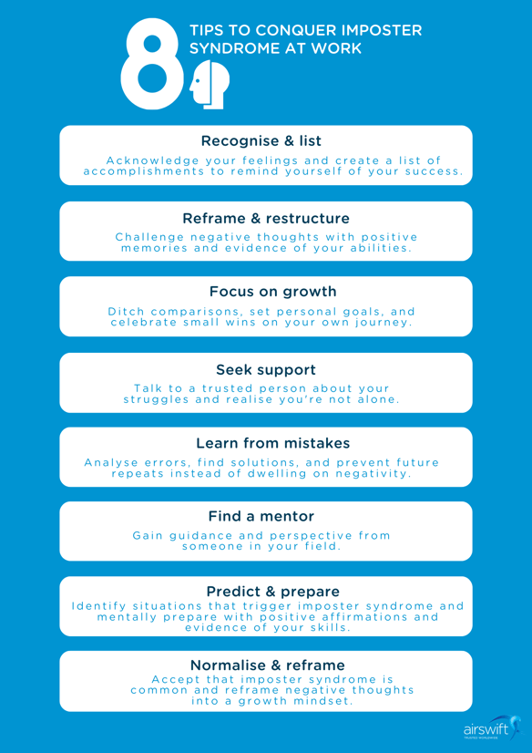 8 Tips to conquer imposter syndrome at work